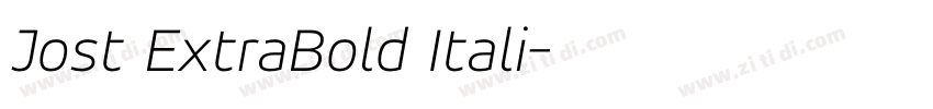 Jost ExtraBold Itali字体转换